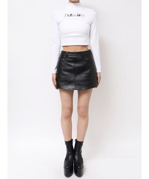 GYDA(ジェイダ)の「Felicity MIX material patchトップス(Tシャツ/カットソー・レディース・オフホワイト/ブラック・FREE)」の12枚目の写真