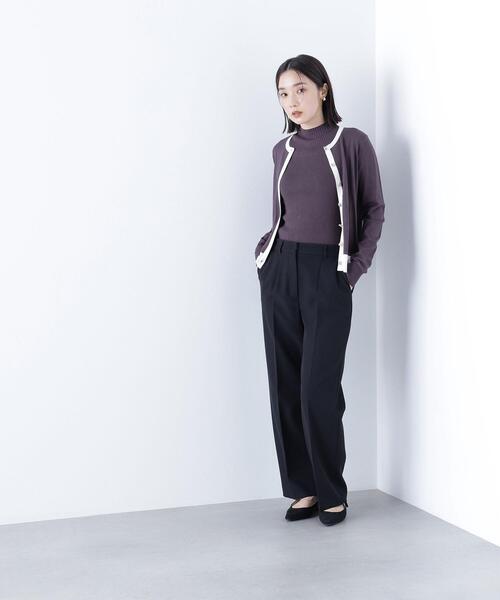 NATURAL BEAUTY BASIC(ナチュラルビューティーベーシック)の「◇スリムストレートパンツ(その他パンツ・レディース・オフホワイト/ブラック/キャメル・MEDIUM/SMALL)」の1枚目の写真