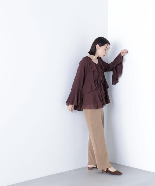 NATURAL BEAUTY BASIC(ナチュラルビューティーベーシック)の「◇スリムストレートパンツ(その他パンツ・レディース・オフホワイト/ブラック/キャメル・MEDIUM/SMALL)」の10枚目の写真