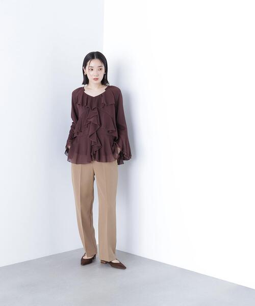 NATURAL BEAUTY BASIC(ナチュラルビューティーベーシック)の「◇スリムストレートパンツ(その他パンツ・レディース・オフホワイト/ブラック/キャメル・MEDIUM/SMALL)」の12枚目の写真