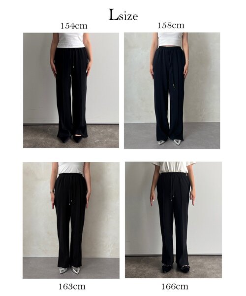 prose verse（プロズヴェール）の「サイドスリットピンタックイージーパンツ（その他パンツ・レディース・ブラック・PL/PM/LARGE/MEDIUM/TL/TM）」の3枚目の写真