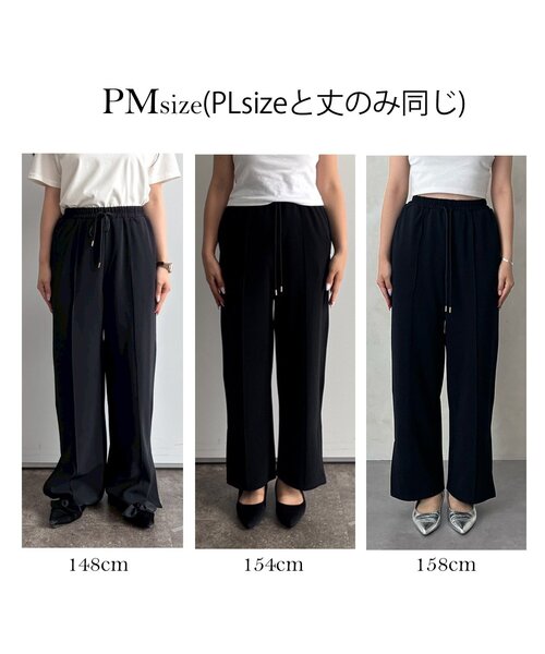 prose verse（プロズヴェール）の「サイドスリットピンタックイージーパンツ（その他パンツ・レディース・ブラック・PL/PM/LARGE/MEDIUM/TL/TM）」の4枚目の写真