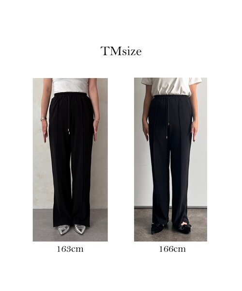 prose verse（プロズヴェール）の「サイドスリットピンタックイージーパンツ（その他パンツ・レディース・ブラック・PL/PM/LARGE/MEDIUM/TL/TM）」の5枚目の写真