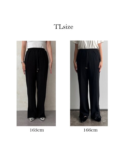 prose verse（プロズヴェール）の「サイドスリットピンタックイージーパンツ（その他パンツ・レディース・ブラック・PL/PM/LARGE/MEDIUM/TL/TM）」の6枚目の写真