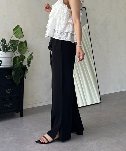 prose verse（プロズヴェール）の「サイドスリットピンタックイージーパンツ（その他パンツ・レディース・ブラック・PL/PM/LARGE/MEDIUM/TL/TM）」の9枚目の写真