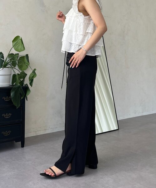 prose verse（プロズヴェール）の「サイドスリットピンタックイージーパンツ（その他パンツ・レディース・ブラック・PL/PM/LARGE/MEDIUM/TL/TM）」の10枚目の写真