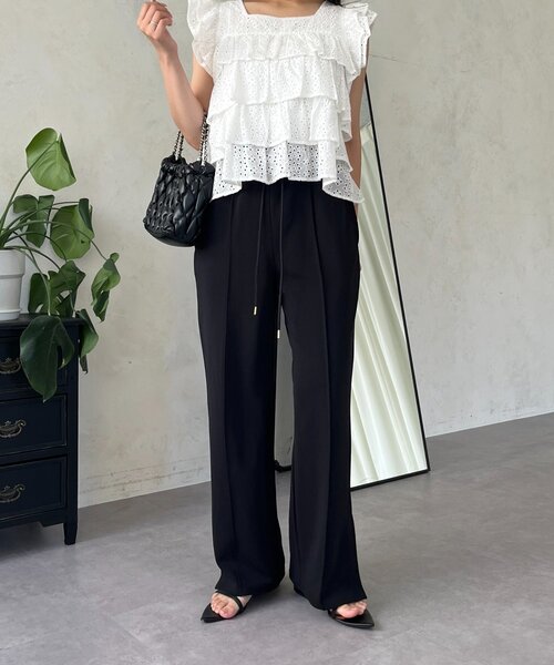 prose verse（プロズヴェール）の「サイドスリットピンタックイージーパンツ（その他パンツ・レディース・ブラック・PL/PM/LARGE/MEDIUM/TL/TM）」の13枚目の写真