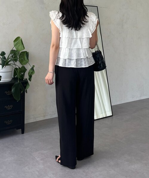 prose verse（プロズヴェール）の「サイドスリットピンタックイージーパンツ（その他パンツ・レディース・ブラック・PL/PM/LARGE/MEDIUM/TL/TM）」の17枚目の写真