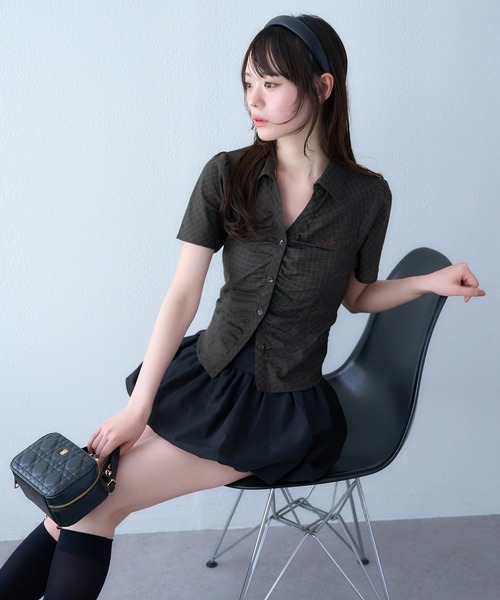 セール】フロントギャザーブラウス（シャツ/ブラウス）｜one