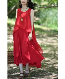 赤レッドワンピース2803 ワンピース（レッド/赤色系）ファッション通販 - ZOZOTOWN