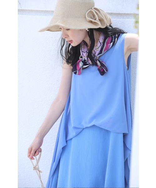 cawaii(カワイイ)の「涼しく快適 ふわんピ(ワンピース・レディース・レッド/ブラック/ブルー・L~LL/S~M)」の5枚目の写真
