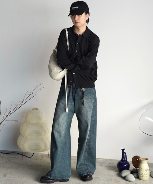 WYM LIDNM(ウィム バイ リドム)の「ECHO LOOP CAP / WAVE LOGO CAP(キャップ・メンズ・ブラック系2/ブラック系1・FREE)」の20枚目の写真