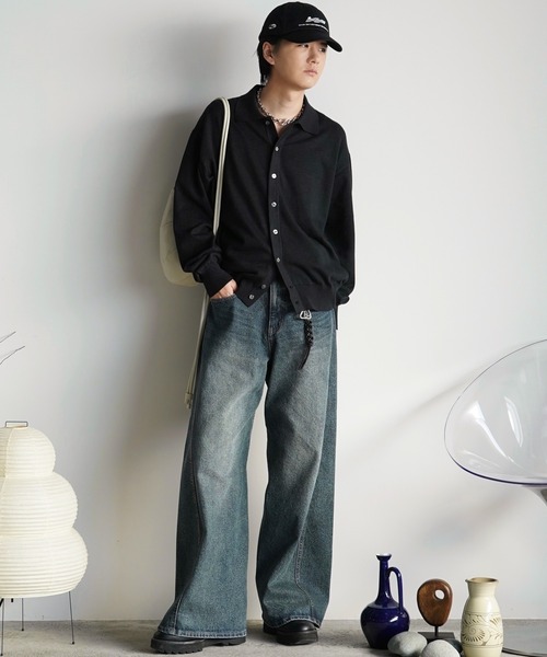 WYM LIDNM(ウィム バイ リドム)の「ECHO LOOP CAP / WAVE LOGO CAP(キャップ・メンズ・ブラック系2/ブラック系1・FREE)」の21枚目の写真