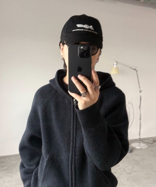 WYM LIDNM(ウィム バイ リドム)の「ECHO LOOP CAP / WAVE LOGO CAP(キャップ・メンズ・ブラック系2/ブラック系1・FREE)」の22枚目の写真