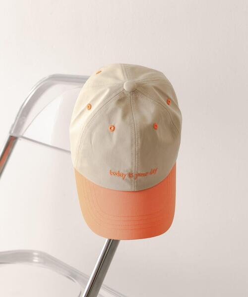 SMELLY(スメリー)の「バイカラーコットンキャップ(キャップ・レディース・オレンジ系その他/ブラウン系その他/ブルー系その他・-)」の3枚目の写真