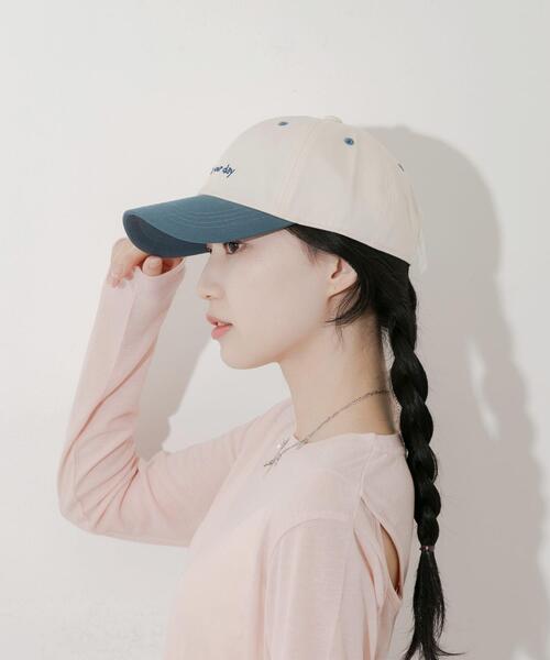 SMELLY(スメリー)の「バイカラーコットンキャップ(キャップ・レディース・オレンジ系その他/ブラウン系その他/ブルー系その他・-)」の5枚目の写真