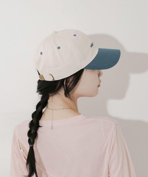 SMELLY(スメリー)の「バイカラーコットンキャップ(キャップ・レディース・オレンジ系その他/ブラウン系その他/ブルー系その他・-)」の6枚目の写真