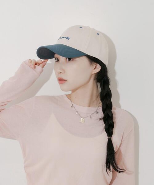 SMELLY(スメリー)の「バイカラーコットンキャップ(キャップ・レディース・オレンジ系その他/ブラウン系その他/ブルー系その他・-)」の7枚目の写真