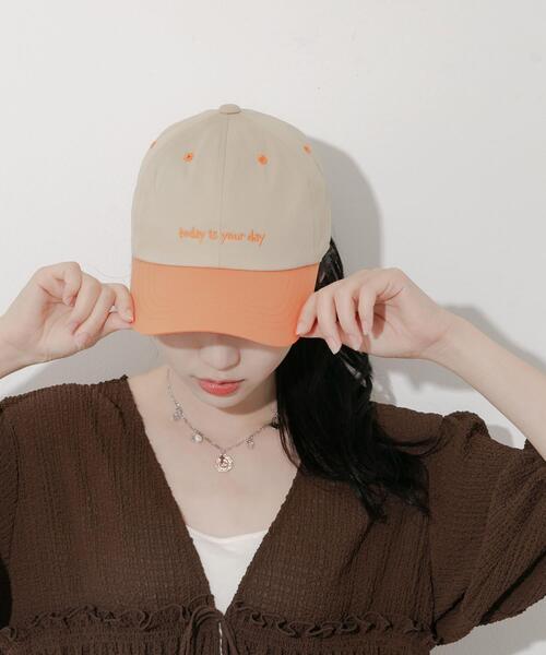 SMELLY(スメリー)の「バイカラーコットンキャップ(キャップ・レディース・オレンジ系その他/ブラウン系その他/ブルー系その他・-)」の14枚目の写真