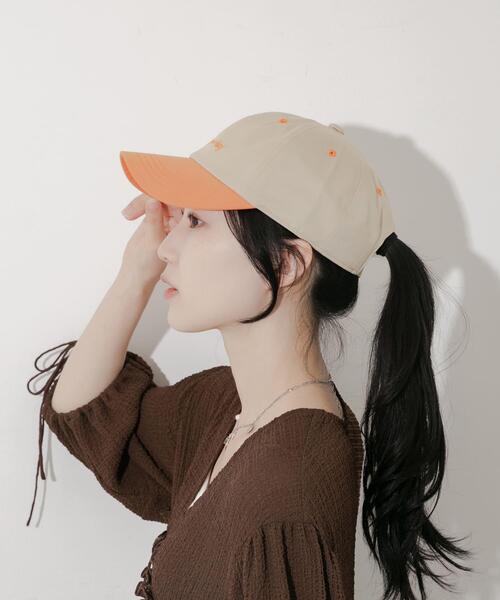 SMELLY(スメリー)の「バイカラーコットンキャップ(キャップ・レディース・オレンジ系その他/ブラウン系その他/ブルー系その他・-)」の16枚目の写真