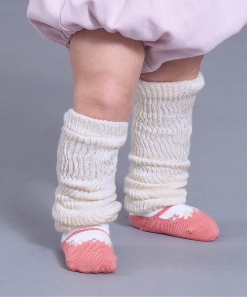 Ampersand（アンパサンド）の「レッグウォーマー（ベビーシューズ/ベビーソックス・キッズ・ピンク/ブラウン/オフホワイト/グレー・90）」の2枚目の写真