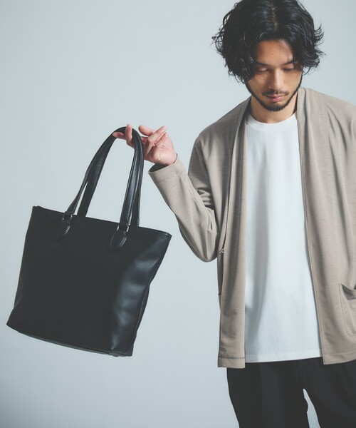 ABAHOUSE(アバハウス)の「【WEB別注】シボレザー トートバッグ スマートサイズ / 13インチPC対応(トートバッグ・メンズ・ネイビー/ブラック/グレー・フリー)」の16枚目の写真