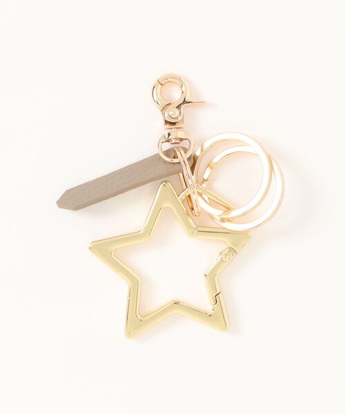 HASHIBAMI（ハシバミ）の「HASHIBAMI/ハシバミ/モチーフカラビナ キーリング スター ゴールド（キーホルダー・レディース・ゴールド/シルバー・F）」の3枚目の写真
