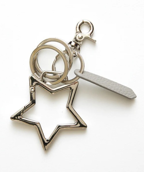 HASHIBAMI（ハシバミ）の「HASHIBAMI/ハシバミ/モチーフカラビナ キーリング スター ゴールド（キーホルダー・レディース・ゴールド/シルバー・F）」の5枚目の写真