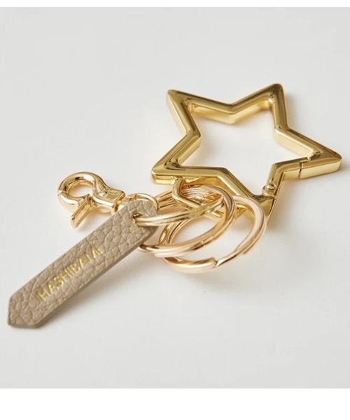 HASHIBAMI（ハシバミ）の「HASHIBAMI/ハシバミ/モチーフカラビナ キーリング スター ゴールド（キーホルダー・レディース・ゴールド/シルバー・F）」の7枚目の写真