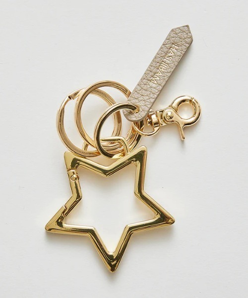 HASHIBAMI（ハシバミ）の「HASHIBAMI/ハシバミ/モチーフカラビナ キーリング スター ゴールド（キーホルダー・レディース・ゴールド/シルバー・F）」の8枚目の写真