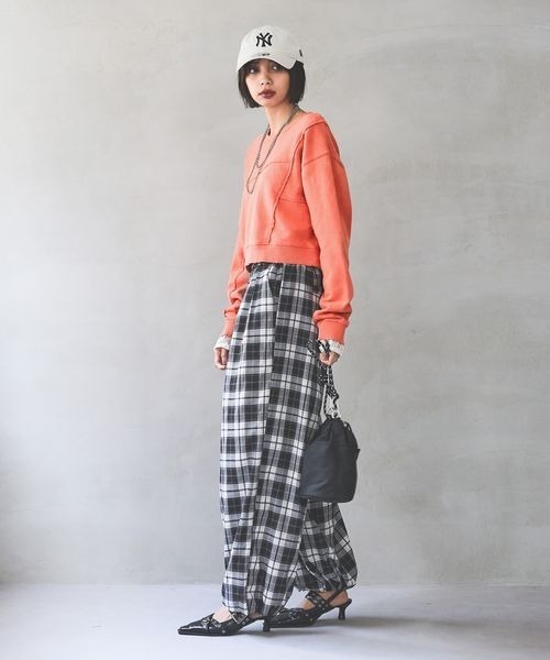 PAGEBOY（ページボーイ）の「イージーグランパンツ 【ドロスト＆ワイドの２WAY仕様】（スウェットパンツ・レディース・ブラック/ブラウン・FREE）」の10枚目の写真