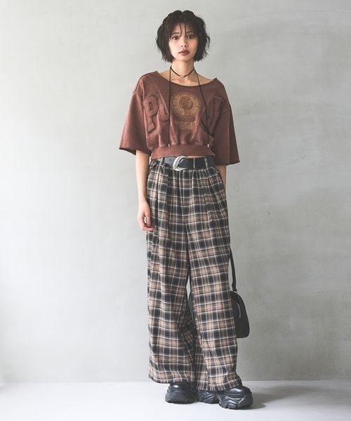 PAGEBOY（ページボーイ）の「イージーグランパンツ 【ドロスト＆ワイドの２WAY仕様】（スウェットパンツ・レディース・ブラック/ブラウン・FREE）」の16枚目の写真