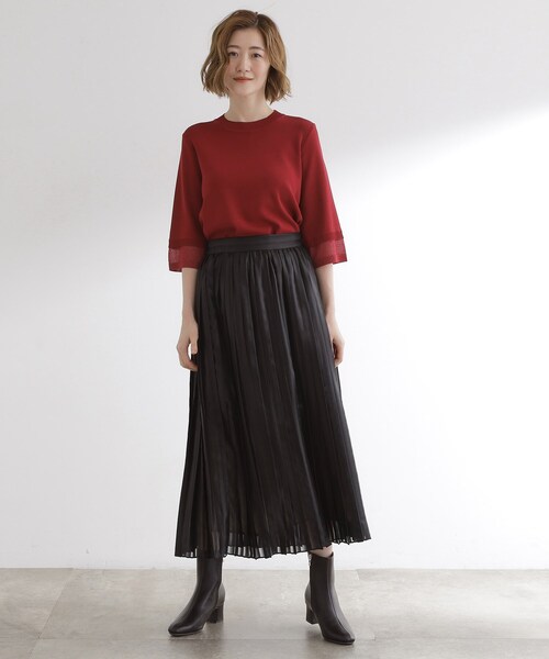 grove(グローブ)の「アーモンドトゥヒールブーツ(ブーツ・レディース・ブラック/ベージュ/ダークブラウン・M/L/S)」の12枚目の写真