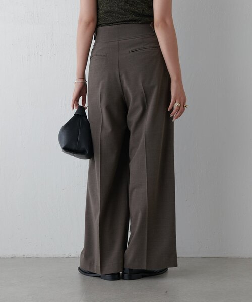 サイドベルトワイドパンツ（スラックス）｜Lui's（ルイス）の