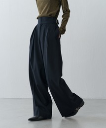Lui's | サイドベルトワイドパンツ(スラックス)