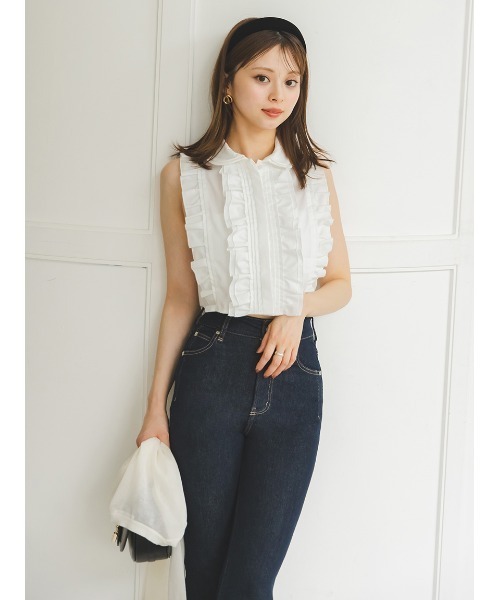 SNIDEL（スナイデル）の「【STYLEUPPANTS】ハイウエストフレア（その他パンツ・レディース・ブルー/ブラウン/インディゴブルー/ブラック・0/1/2）」の10枚目の写真