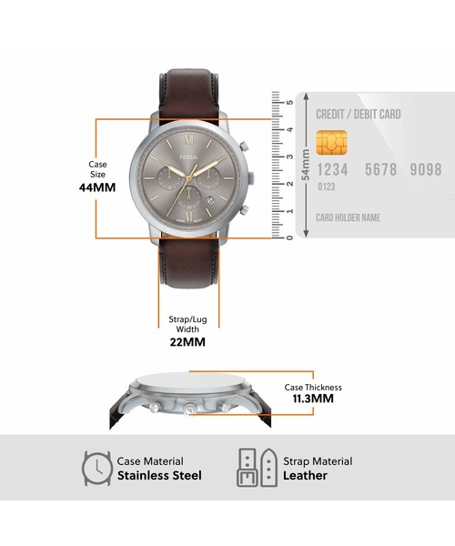 FOSSIL(フォッシル)の「フォッシル 腕時計 メンズ アナログ レザー FS6129(アナログ腕時計・メンズ・ブラウン・FREE)」の6枚目の写真
