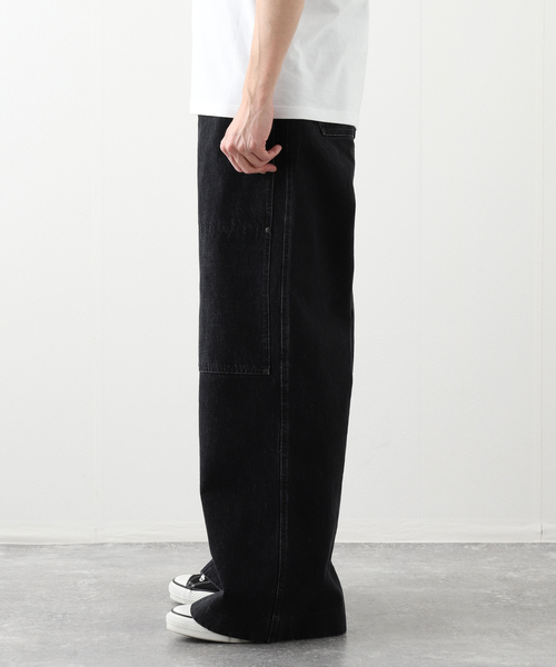 セール】TANAKA / タナカ WORK JEAN TROUSERS BLACK ST-48- BK（デニム