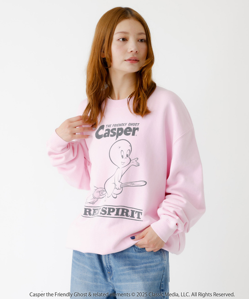 GOOD ROCK SPEED(グッドロックスピード)の「【GOOD ROCK SPEED/グッドロックスピード】Casper / キャスパー / SMURF / スマーフ / キャラクター プリントスウェット(スウェット・レディース・ピンク/ライトブルー・フリー)」の7枚目の写真
