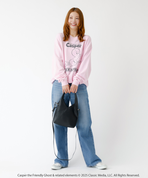 GOOD ROCK SPEED(グッドロックスピード)の「【GOOD ROCK SPEED/グッドロックスピード】Casper / キャスパー / SMURF / スマーフ / キャラクター プリントスウェット(スウェット・レディース・ピンク/ライトブルー・フリー)」の9枚目の写真
