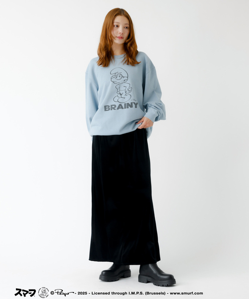 GOOD ROCK SPEED(グッドロックスピード)の「【GOOD ROCK SPEED/グッドロックスピード】Casper / キャスパー / SMURF / スマーフ / キャラクター プリントスウェット(スウェット・レディース・ピンク/ライトブルー・フリー)」の12枚目の写真
