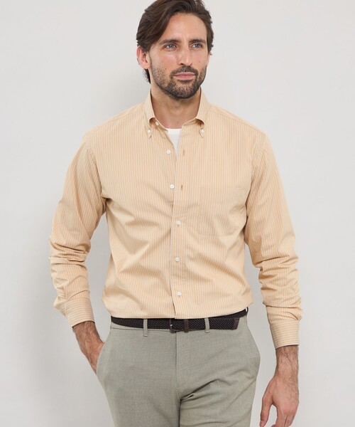 MACKINTOSH LONDON（マッキントッシュ ロンドン）の「ストレッチタイプライターストライプボタンダウンシャツ（シャツ/ブラウス・メンズ・パープル/オレンジ/グレー系その他・XL/L/M）」の3枚目の写真