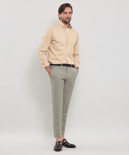 MACKINTOSH LONDON（マッキントッシュ ロンドン）の「ストレッチタイプライターストライプボタンダウンシャツ（シャツ/ブラウス・メンズ・パープル/オレンジ/グレー系その他・XL/L/M）」の6枚目の写真