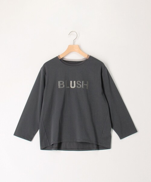 MICO COULIER(ミコクリエ)の「BLUSHパール+ラインストーン チュールネックラインTシャツ(Tシャツ/カットソー・レディース・チャコールグレー/ブラック/モカ・38)」の20枚目の写真