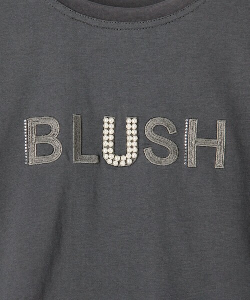 MICO COULIER(ミコクリエ)の「BLUSHパール+ラインストーン チュールネックラインTシャツ(Tシャツ/カットソー・レディース・チャコールグレー/ブラック/モカ・38)」の21枚目の写真