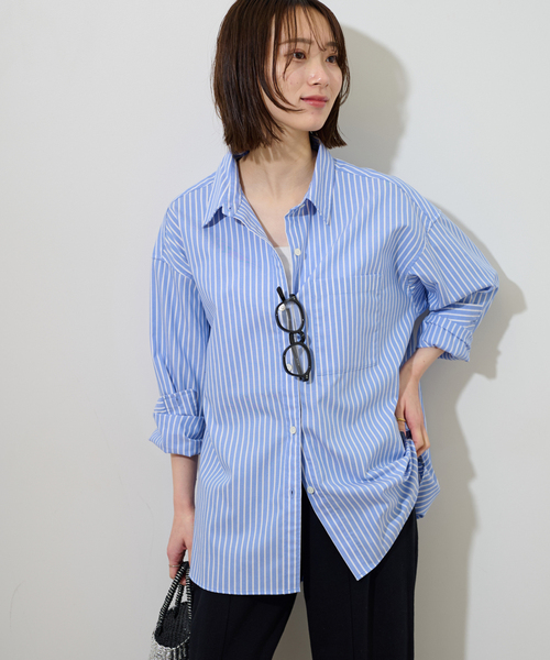 JOURNAL STANDARD relume(ジャーナルスタンダード レリューム)の「《追加》オーバーサイズオックスフォードシャツ(シャツ/ブラウス・レディース・ライトブルー/ブルー/ピンク系その他・FREE)」の3枚目の写真