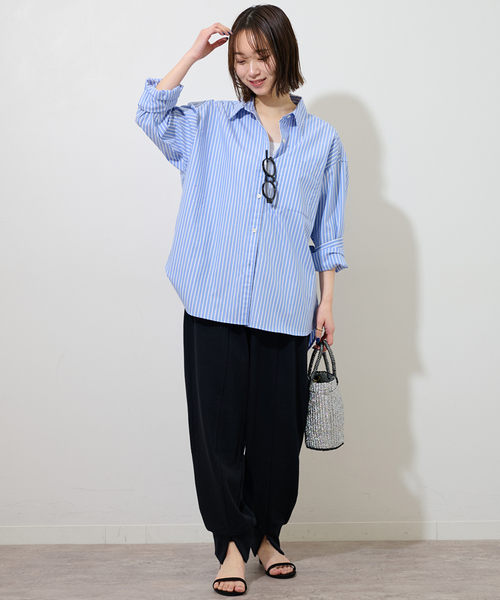 JOURNAL STANDARD relume(ジャーナルスタンダード レリューム)の「《追加》オーバーサイズオックスフォードシャツ(シャツ/ブラウス・レディース・ライトブルー/ブルー/ピンク系その他・FREE)」の4枚目の写真
