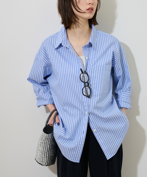 JOURNAL STANDARD relume(ジャーナルスタンダード レリューム)の「《追加》オーバーサイズオックスフォードシャツ(シャツ/ブラウス・レディース・ライトブルー/ブルー/ピンク系その他・FREE)」の8枚目の写真