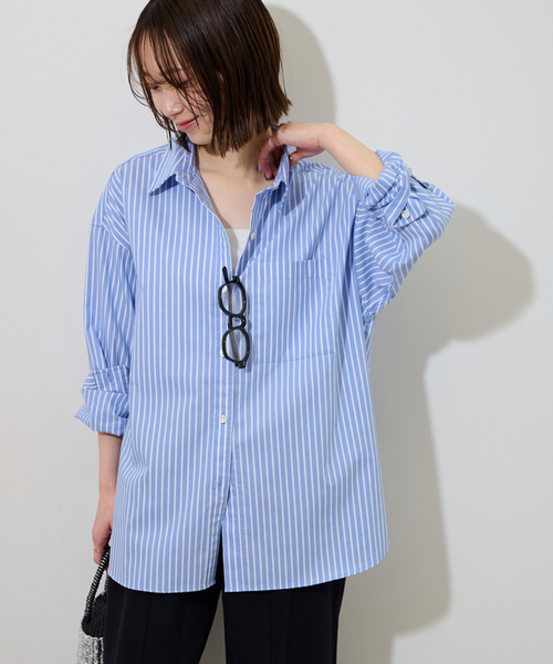 JOURNAL STANDARD relume(ジャーナルスタンダード レリューム)の「《追加》オーバーサイズオックスフォードシャツ(シャツ/ブラウス・レディース・ライトブルー/ブルー/ピンク系その他・FREE)」の9枚目の写真