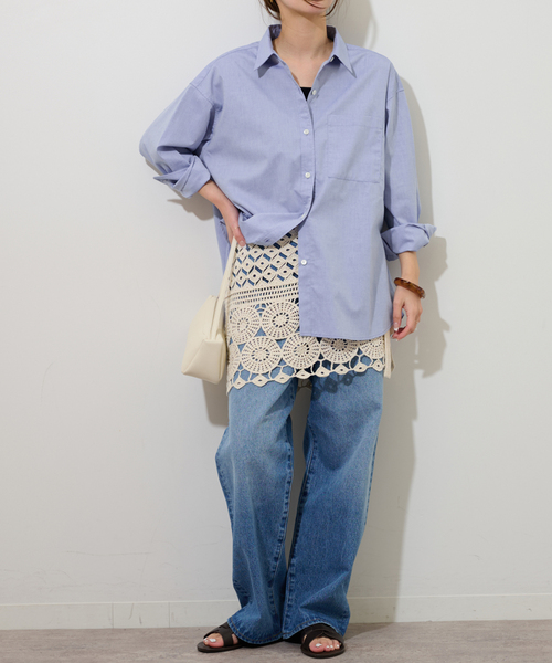 JOURNAL STANDARD relume(ジャーナルスタンダード レリューム)の「《追加》オーバーサイズオックスフォードシャツ(シャツ/ブラウス・レディース・ライトブルー/ブルー/ピンク系その他・FREE)」の19枚目の写真